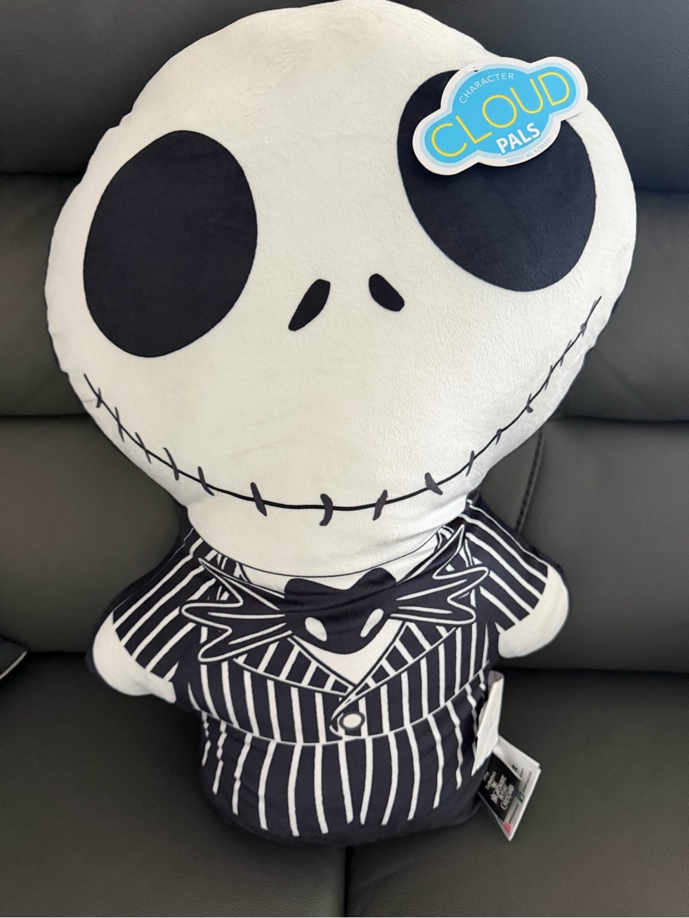 Cloud Pals Jack Skellington Plush - Black & White